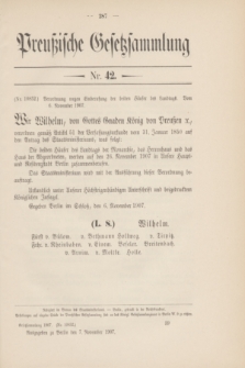 Preußische Gesetzsammlung. 1907, Nr. 42 (7 November)