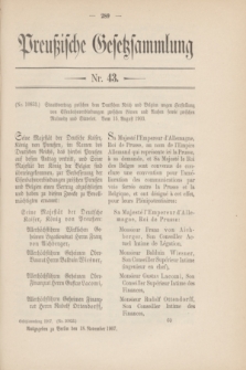 Preußische Gesetzsammlung. 1907, Nr. 43 (18 November)