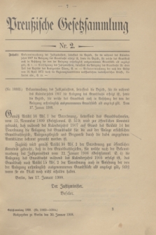 Preußische Gesetzsammlung. 1908, Nr. 2 (30 Januar)
