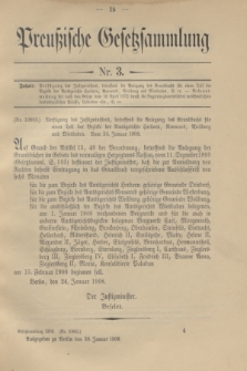 Preußische Gesetzsammlung. 1908, Nr. 3 (30 Januar)