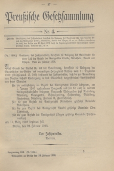 Preußische Gesetzsammlung. 1908, Nr. 4 (28 Februar)
