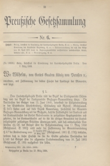 Preußische Gesetzsammlung. 1908, Nr. 6 (25 März)