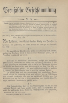 Preußische Gesetzsammlung. 1908, Nr. 8 (27 März)