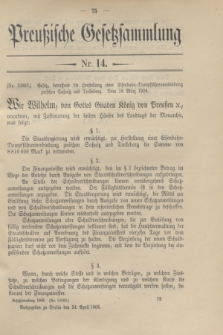 Preußische Gesetzsammlung. 1908, Nr. 14 (24 April)