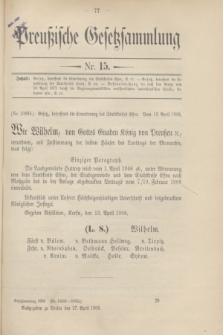 Preußische Gesetzsammlung. 1908, Nr. 15 (27 April)