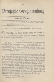Preußische Gesetzsammlung. 1908, Nr. 19 (22 Mai)
