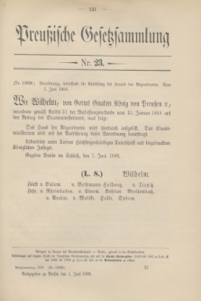 Preußische Gesetzsammlung. 1908, Nr. 23 (1 Juni)