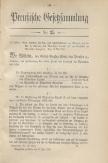 Preußische Gesetzsammlung. 1908, Nr. 25 (10 Juni)