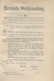 Preußische Gesetzsammlung. 1908, Nr. 26 (10 Juni)