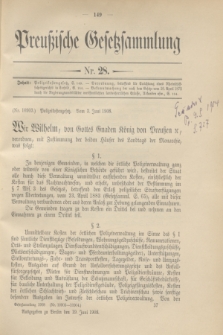 Preußische Gesetzsammlung. 1908, Nr. 28 (19 Juni)