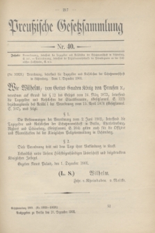 Preußische Gesetzsammlung. 1908, Nr. 40 (21 Dezember)