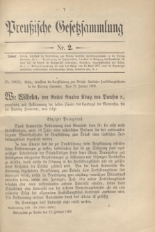 Preußische Gesetzsammlung. 1909, Nr. 2 (12 Februar)