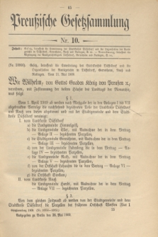 Preußische Gesetzsammlung. 1909, Nr. 10 (28 Mai)