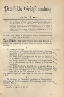 Preußische Gesetzsammlung. 1909, Nr. 11 (28 Mai)