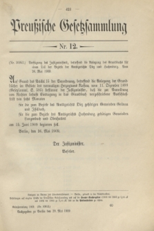 Preußische Gesetzsammlung. 1909, Nr. 12 (29 Mai)