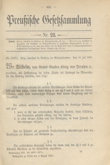 Preußische Gesetzsammlung. 1909, Nr. 22 (4 August)