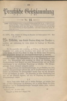 Preußische Gesetzsammlung. 1909, Nr. 24 (9 August)