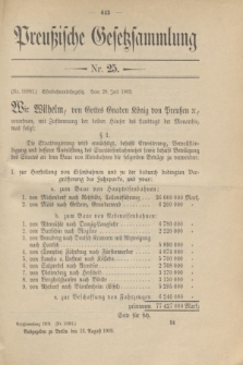 Preußische Gesetzsammlung. 1909, Nr. 25 (13 August)