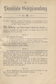 Preußische Gesetzsammlung. 1909, Nr. 29 (28 August)