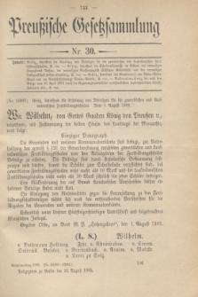 Preußische Gesetzsammlung. 1909, Nr. 30 (30 August)