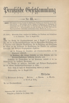 Preußische Gesetzsammlung. 1909, Nr. 35 (25 Oktober)