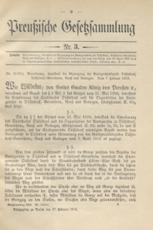 Preußische Gesetzsammlung. 1910, Nr. 3 (17 Februar)