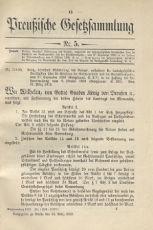 Preußische Gesetzsammlung. 1910, Nr. 5 (22 März)