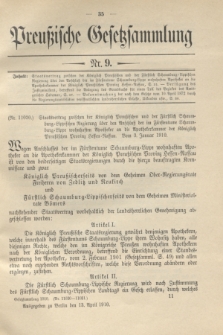 Preußische Gesetzsammlung. 1910, Nr. 9 (13 April)