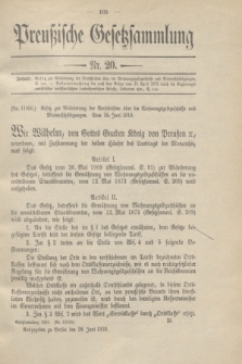 Preußische Gesetzsammlung. 1910, Nr. 20 (28 Juni)