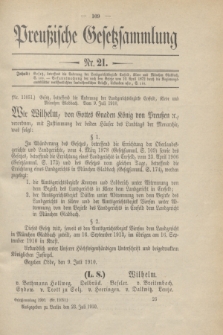 Preußische Gesetzsammlung. 1910, Nr. 21 (23 Juli)