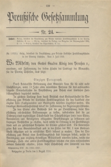 Preußische Gesetzsammlung. 1910, Nr. 24 (5 August)