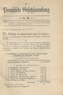 Preußische Gesetzsammlung. 1910, Nr. 26 (12 August)