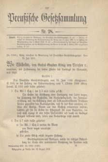 Preußische Gesetzsammlung. 1910, Nr. 28 (18 August)