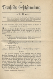 Preußische Gesetzsammlung. 1910, Nr. 36 (17 November)