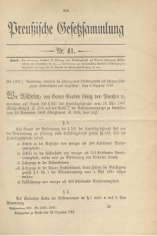 Preußische Gesetzsammlung. 1910, Nr. 41 (23 Dezember)