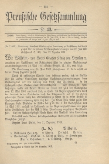 Preußische Gesetzsammlung. 1910, Nr. 42 (30 Dezember)