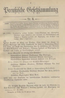 Preußische Gesetzsammlung. 1911, Nr. 3 (16 Februar)