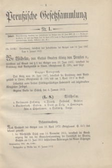 Preußische Gesetzsammlung. 1912, Nr. 1 (16 Januar)