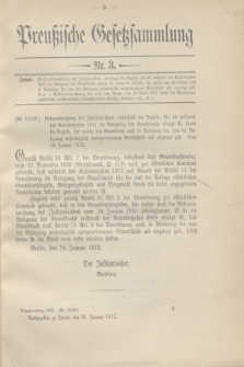 Preußische Gesetzsammlung. 1912, Nr. 3 (31 Januar)