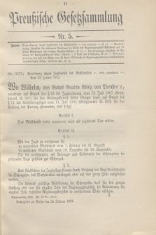 Preußische Gesetzsammlung. 1912, Nr. 5 (24 Februar)