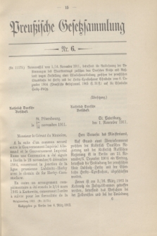 Preußische Gesetzsammlung. 1912, Nr. 6 (6 März)