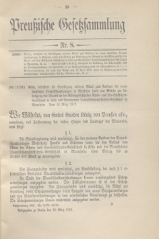 Preußische Gesetzsammlung. 1912, Nr. 8 (20 März)