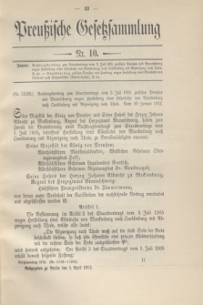 Preußische Gesetzsammlung. 1912, Nr. 10 (3 April)