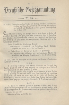 Preußische Gesetzsammlung. 1912, Nr. 15 (15 Mai)