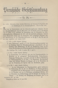 Preußische Gesetzsammlung. 1912, Nr. 18 (12 Juni)
