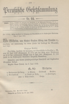 Preußische Gesetzsammlung. 1912, Nr. 24 (28 Juni)