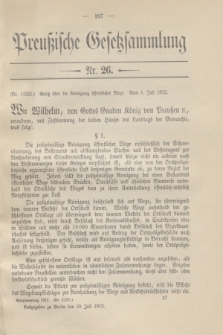 Preußische Gesetzsammlung. 1912, Nr. 26 (20 Juli)