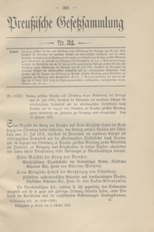 Preußische Gesetzsammlung. 1912, Nr. 32 (8 Oktober)