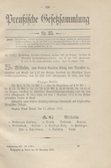 Preußische Gesetzsammlung. 1912, Nr. 35 (14 November)