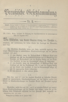 Preußische Gesetzsammlung. 1913, Nr. 2 (9 Januar)